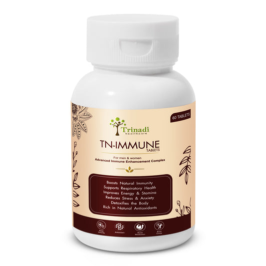 Trinadi TN-Immune Tablets | Ayurvedic Immunity Booster with Natural Antioxidants | Supports Respiratory Health, Energy, Stamina, Stress Relief & Daily Wellness