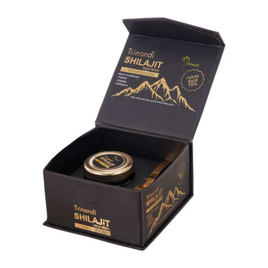 Trinadi Shilajit Gold Resin/Tablets | Ayurvedic Supplement with Pure Shilajit, Ashwagandha, Gokshura & Swarna Bhasma | Boosts Strength, Stamina, Vitality, Energy & Immunity