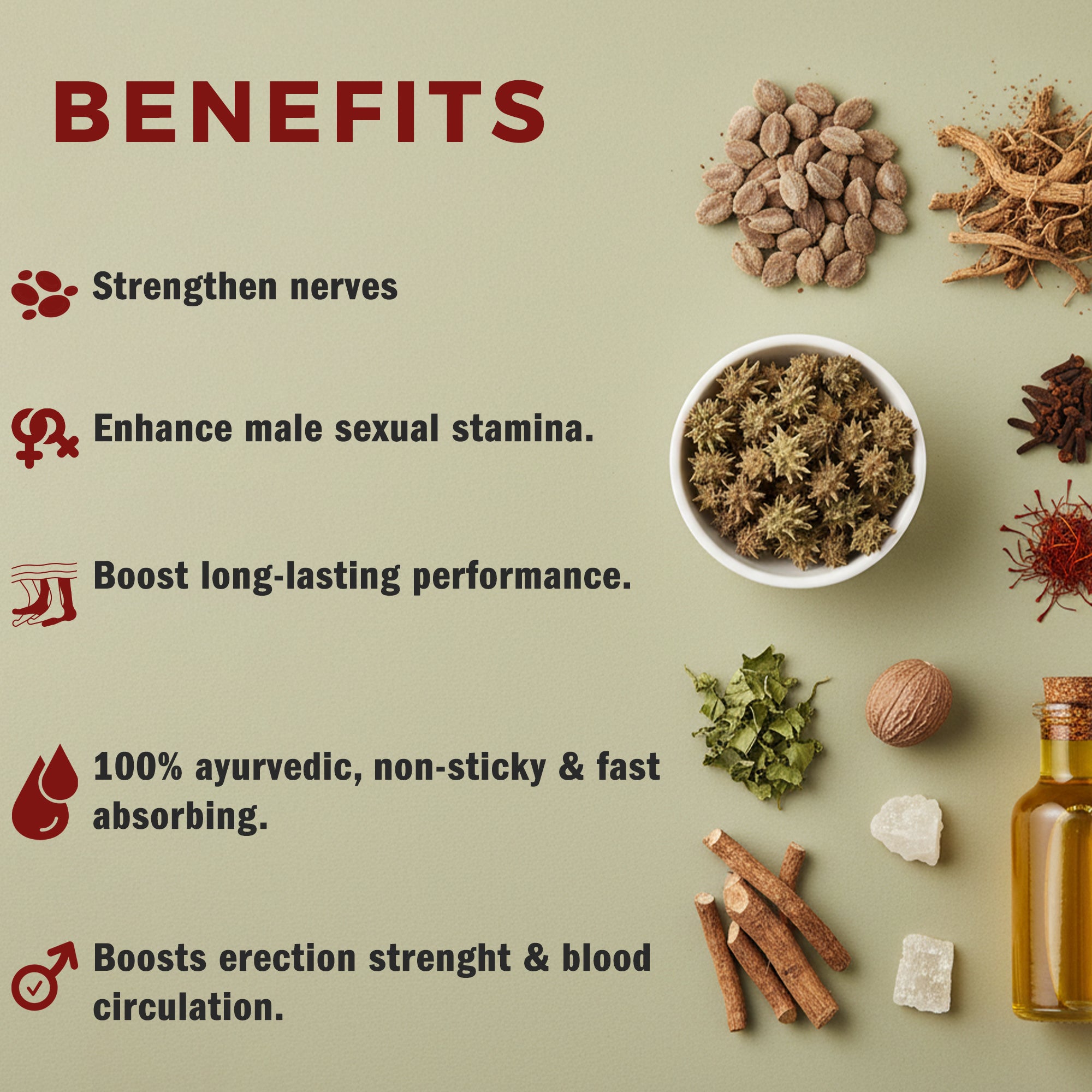 Trinadi Vajravan Power Oil | Ayurvedic Performance & Stamina Massage Oil | Boosts Strength, Endurance, Circulation & Recovery  | Herbal Vitality Oil for Men