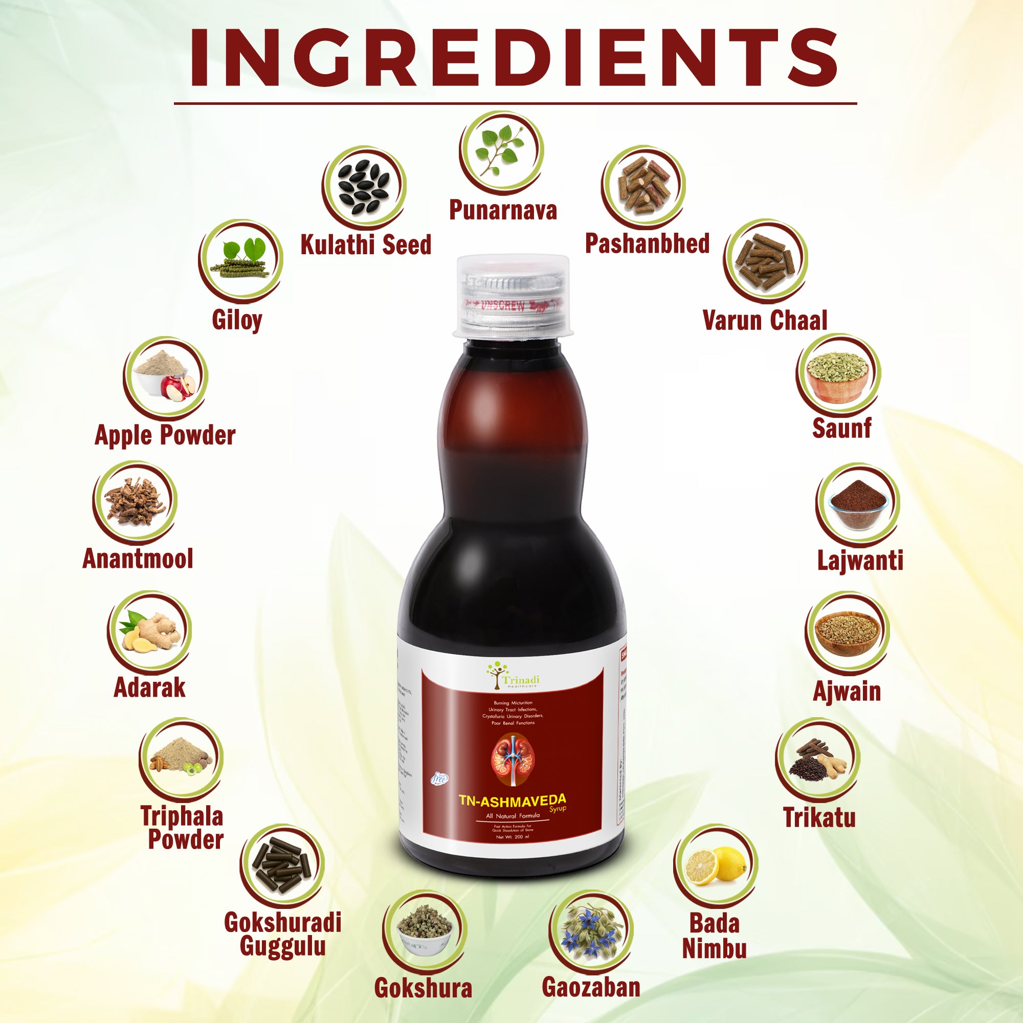 Trinadi Stone Care Syrup/Tablets | Ayurvedic Kidney Stone Remover | Dissolves Renal & Bladder Stones, Relieves Burning Urination, Prevents Recurrence & Supports Urinary Health