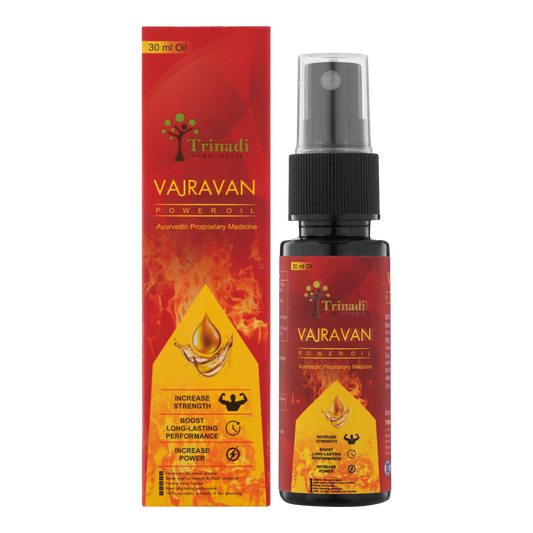 Trinadi Vajravan Power Oil | Ayurvedic Performance & Stamina Massage Oil | Boosts Strength, Endurance, Circulation & Recovery  | Herbal Vitality Oil for Men