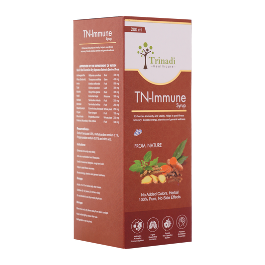TN-Immune Syrup Ayurvedic Immunity Booster | Natural Antioxidant & Rasayana | Supports Recovery, Energy, Stamina & Wellness | Herbal Supplement for Cough, Cold & Seasonal Allergies